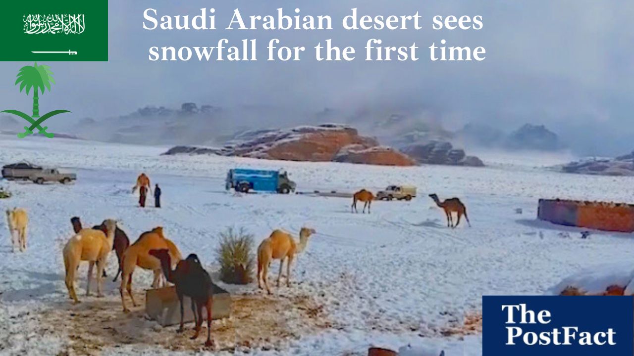 The Saudi Arabian Desert Sees Snowfall For the First Time