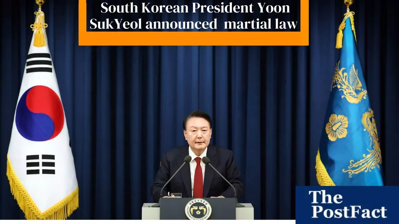 South Korean President Yoon Suk Yeol Announces Martial Law